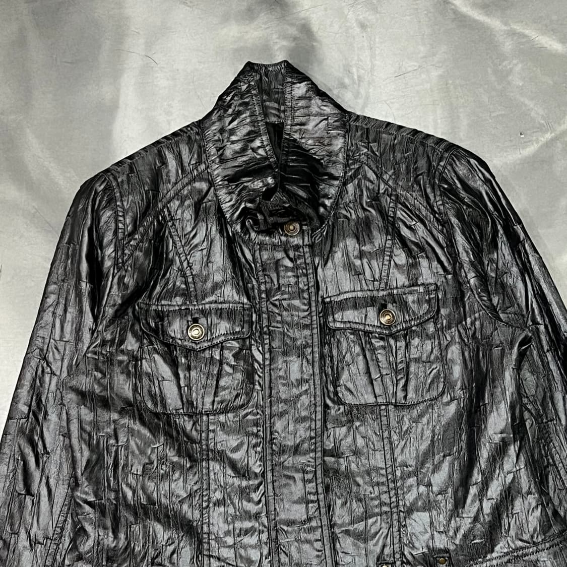  빈티지 링클 하이넥 자켓 y16093 상품이미지3