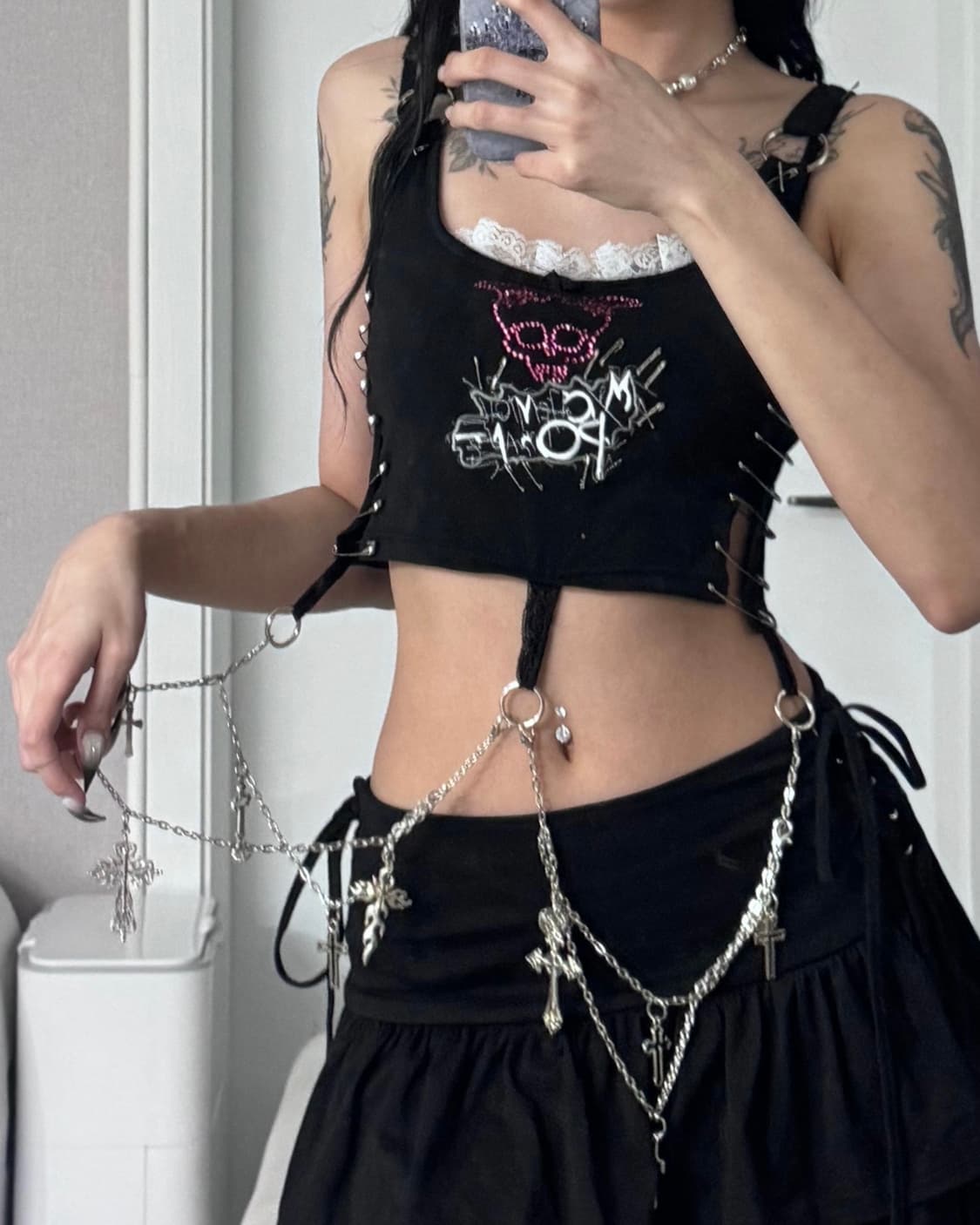 ༒ Punk chain sleeveless 상품이미지3