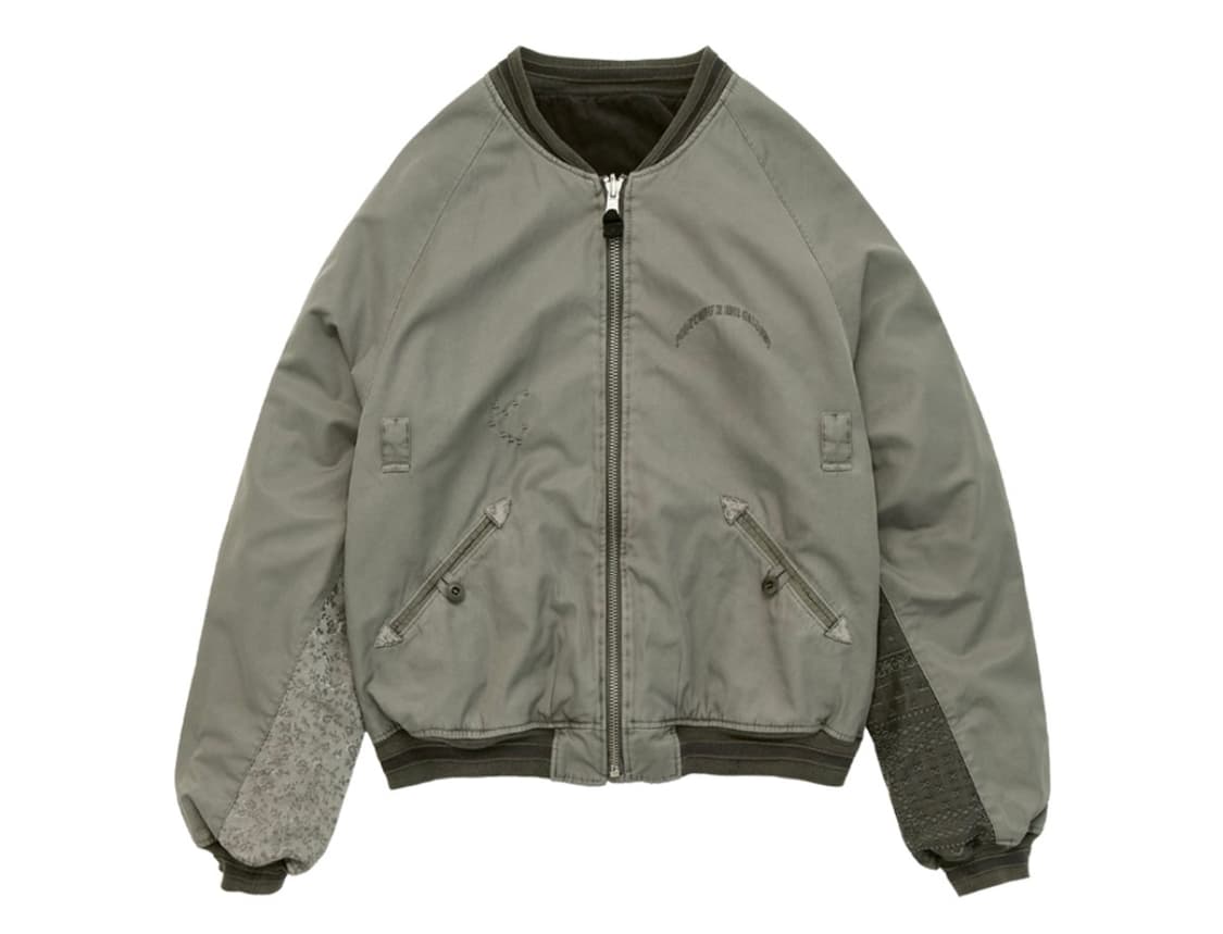 4) 25ss 폴리테루 리버시블 플로럴 수베니어 봄버 라이트 세이지 상품이미지1