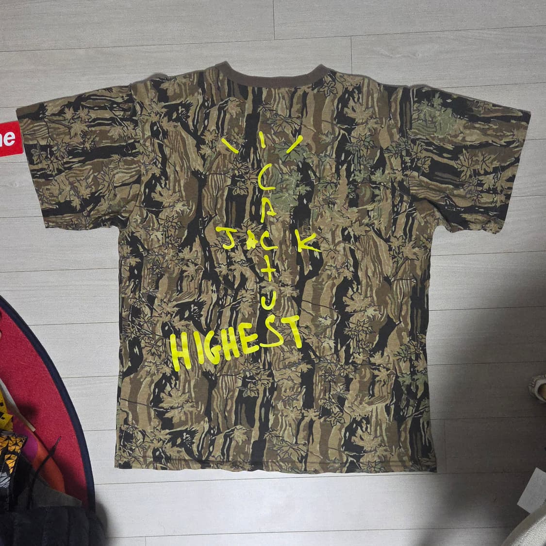 [XL] 트래비스 스캇 캑터스잭 조던 highest 반팔 티셔츠 카모 상품이미지2