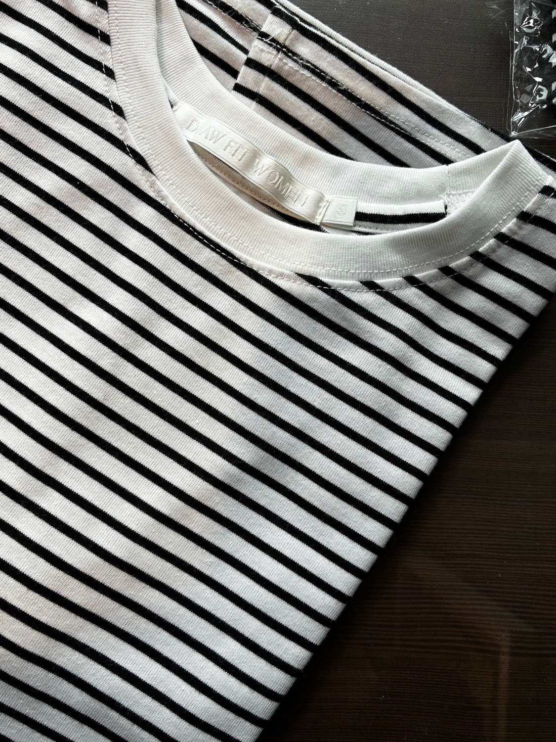 (S) 드로우핏 우먼 더블 핀턱 링거 티셔츠 [WHITE] 판매 반팔 상품이미지8