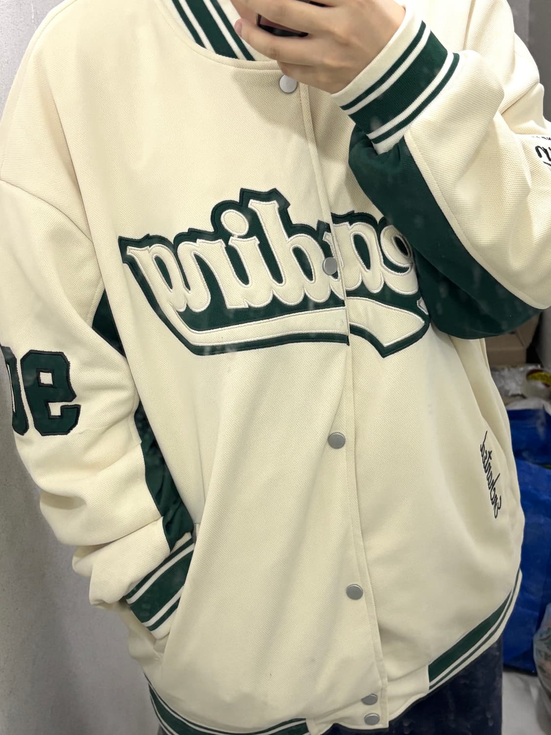 빈티지 오버핏 바시티 자켓 상품이미지1