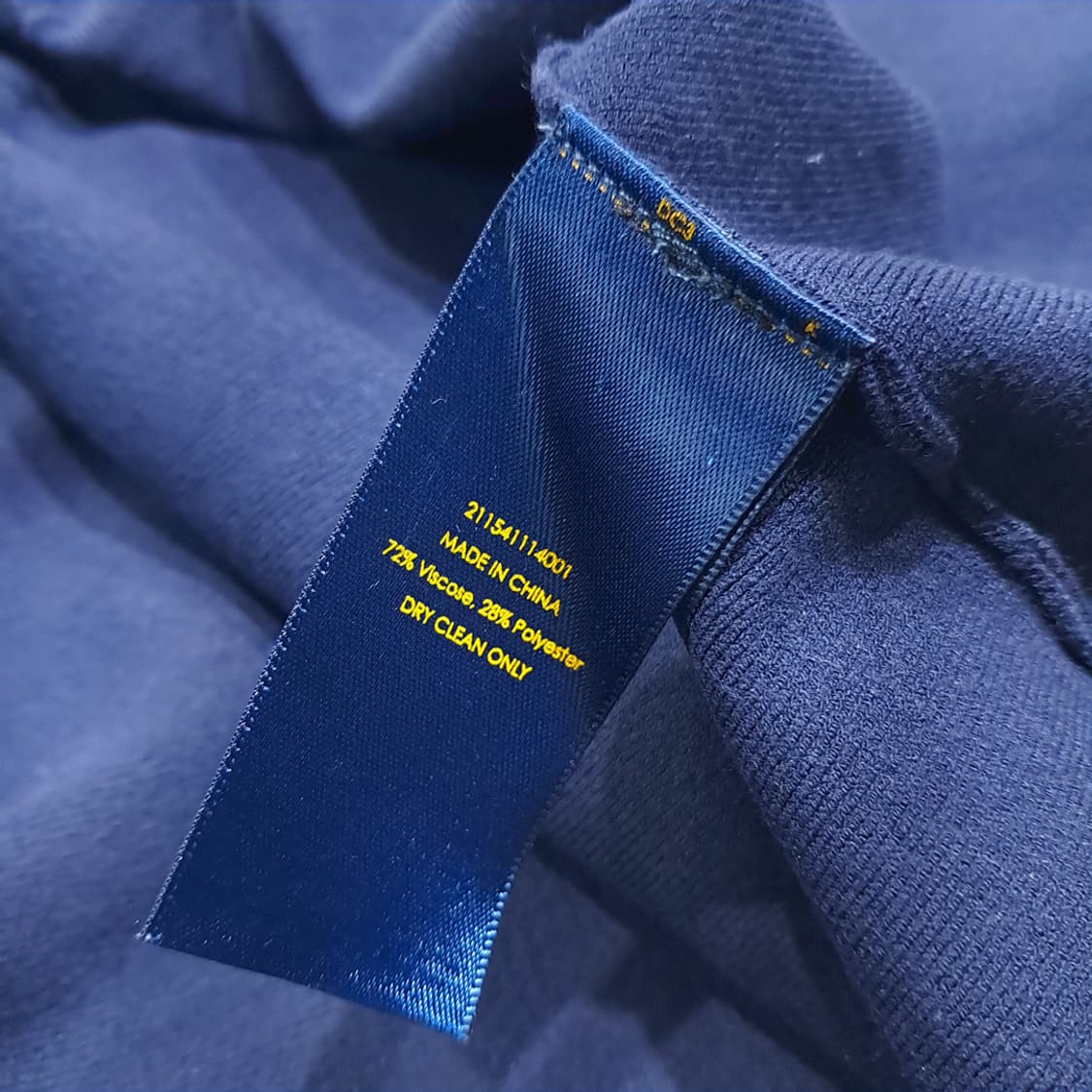 CL993 S 폴로 리브니트 스트라이프 네이비 원피스 상품이미지4