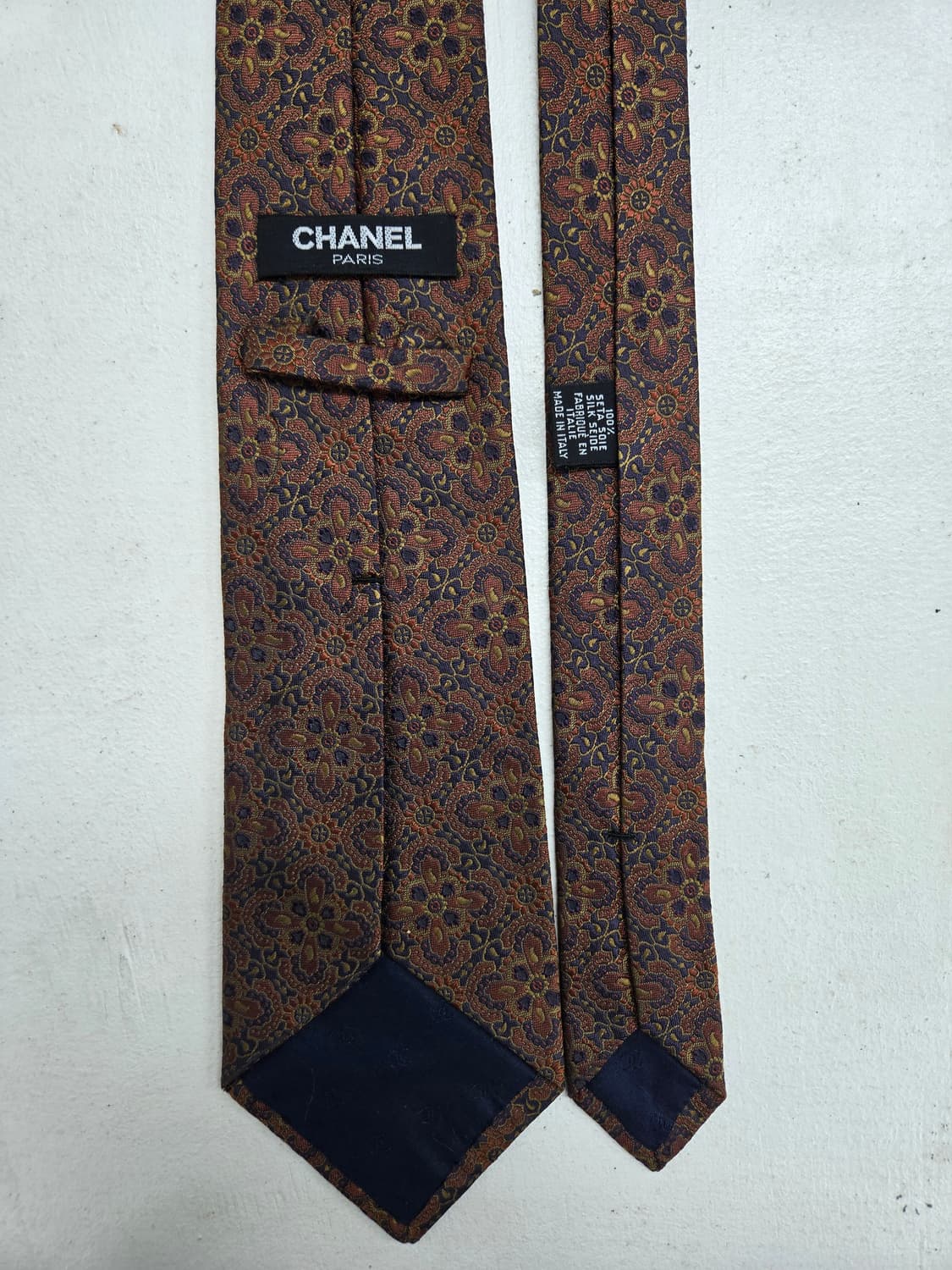 샤넬 빈티지 패턴 실크넥타이 상품이미지2