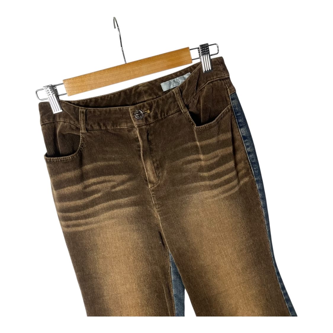 [VTG] 벨벳 배색 부츠컷 데님팬츠 상품이미지3