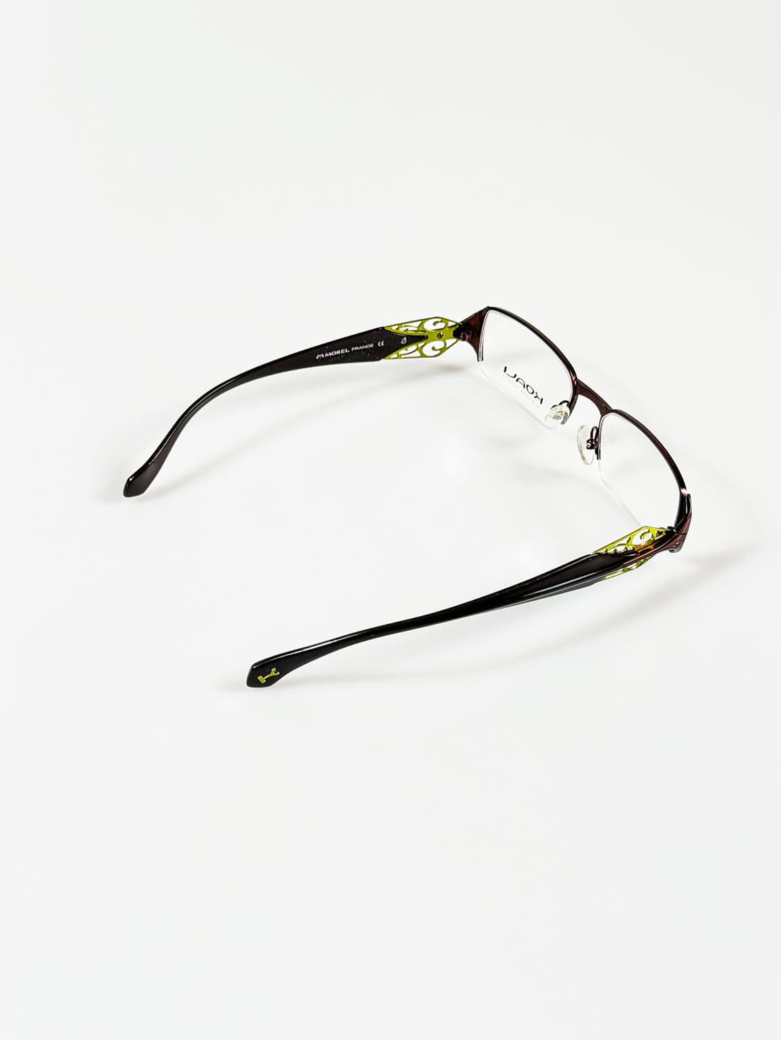 프랑스제 KOALI by MOREL 메탈 반무테 스퀘어 빈티지 안경 상품이미지4