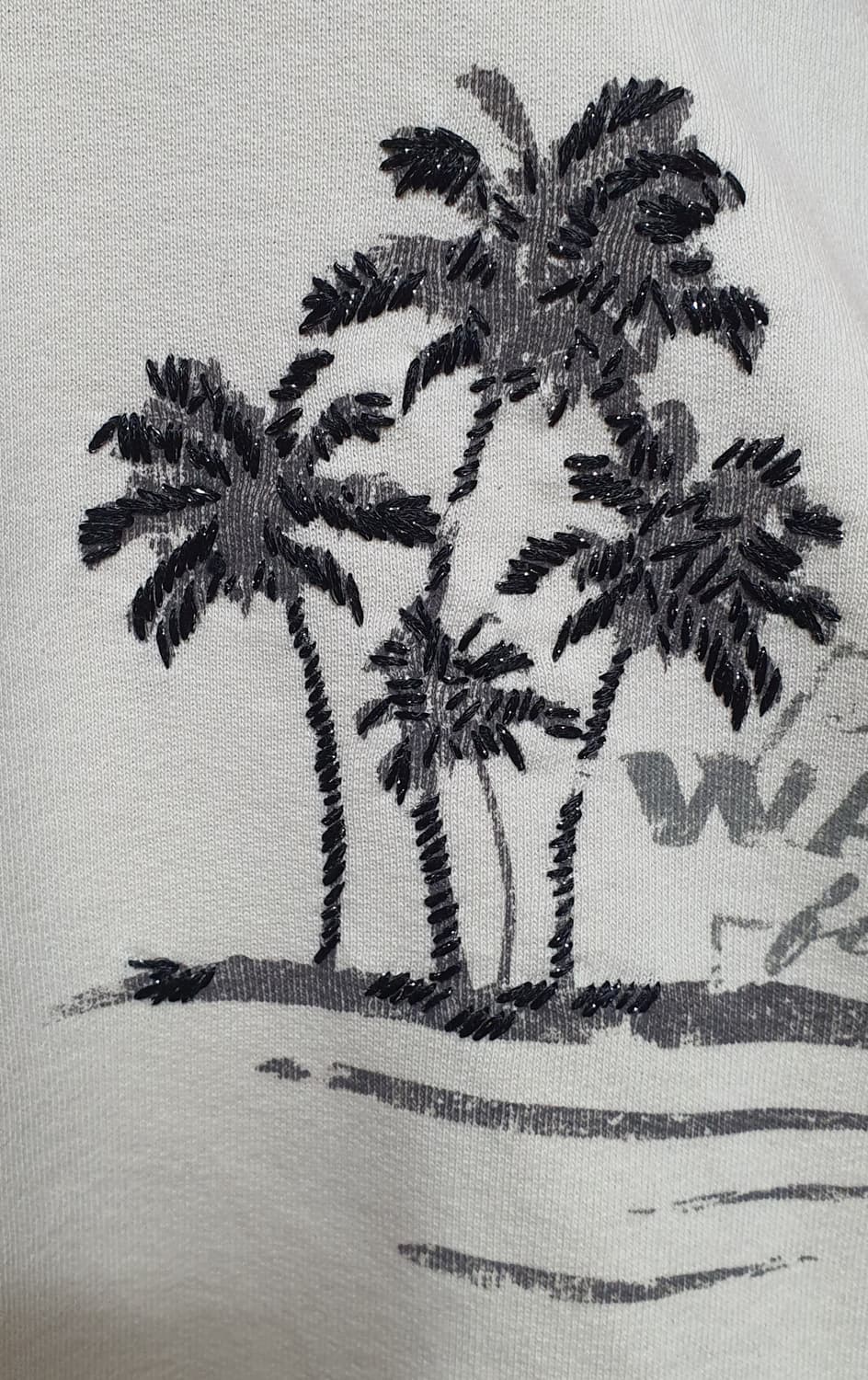 생로랑 선셋 팜트리 비즈 후드 티셔츠 L 상품이미지6