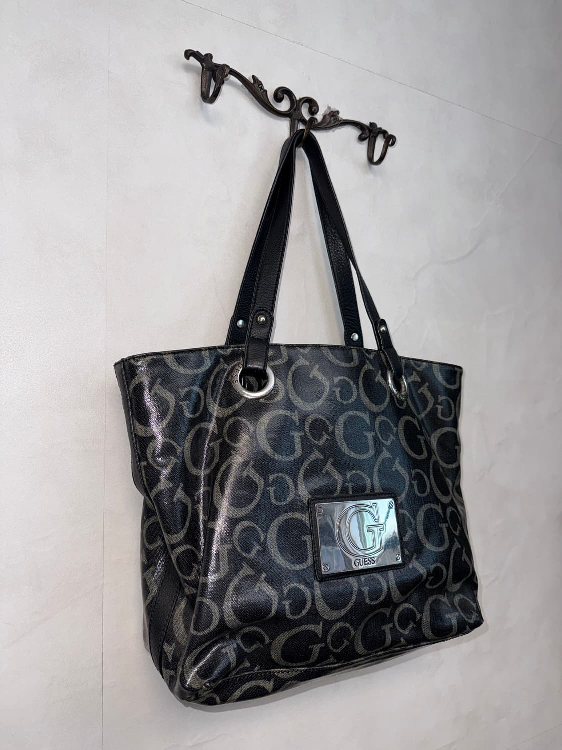 Guess black logo tote bag 상품이미지2