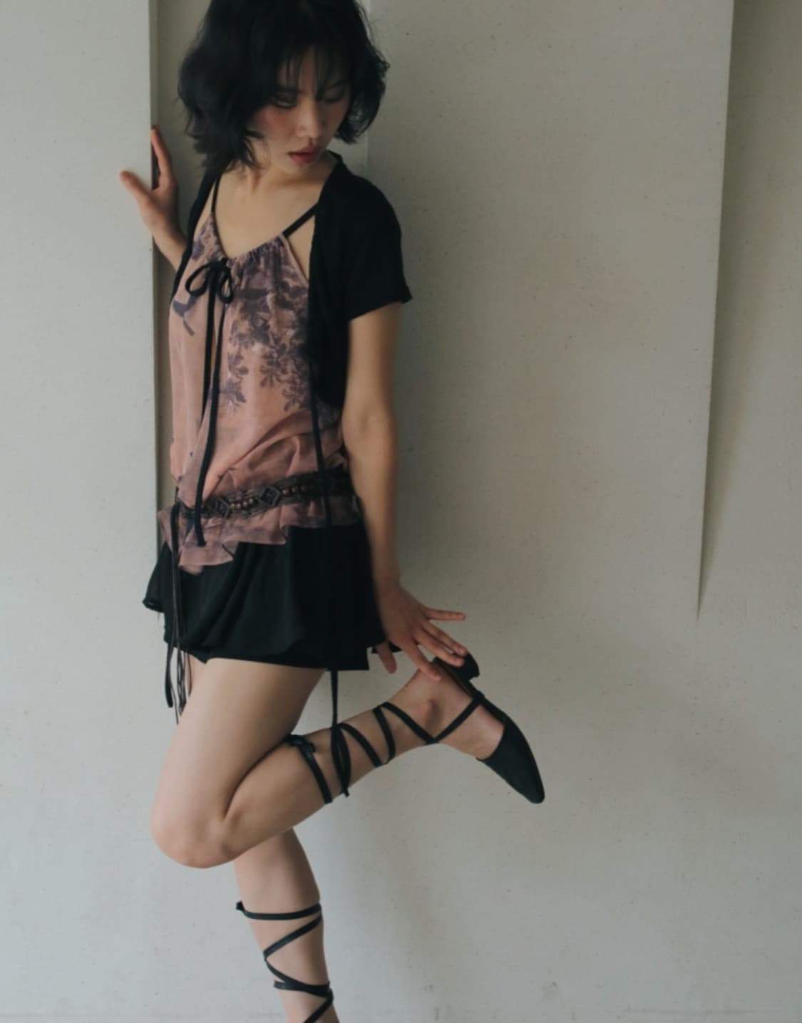 한땀한땀 묘작도 쉬폰나시 상품이미지3