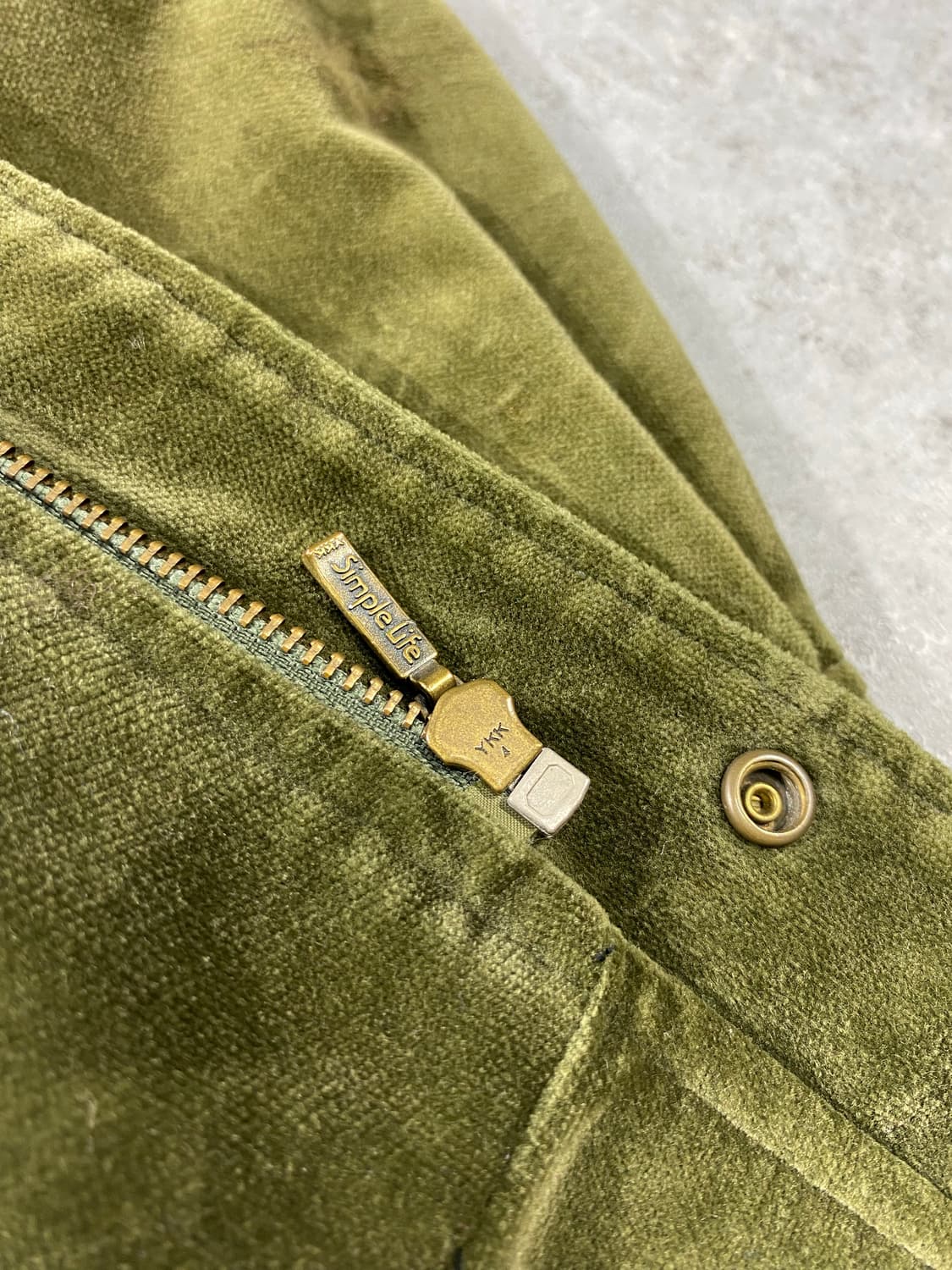 [L] 90s Simple Life 심플라이프 재팬 벨벳 봄버자켓 상품이미지6