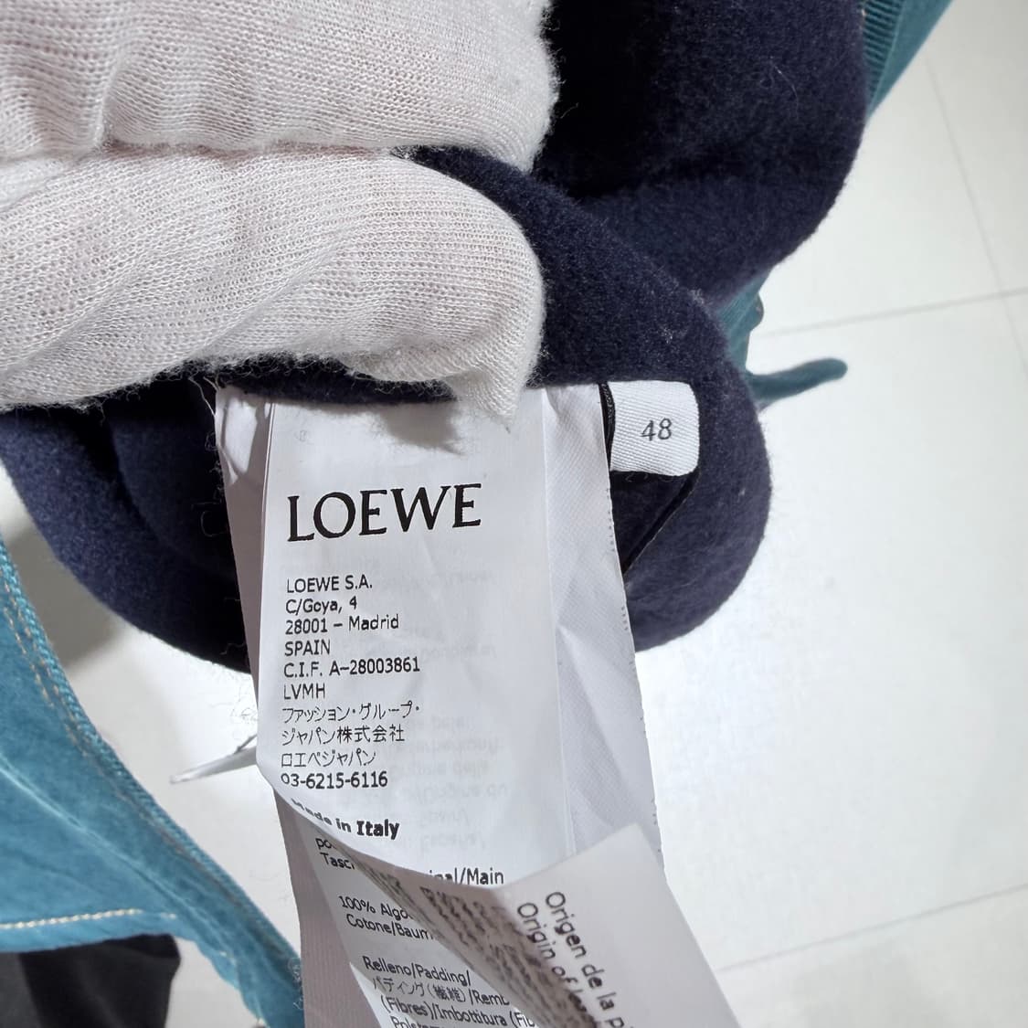 (S+/48) / 로에베 아나그램 레더패치 시어링 오버셔츠 자켓 상품이미지8