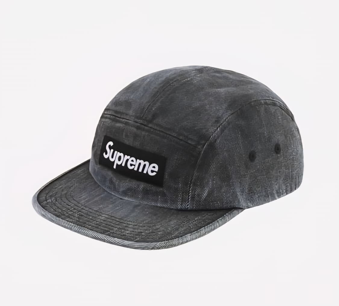 슈프림 Coated Denim Camp Cap (black) 상품이미지1