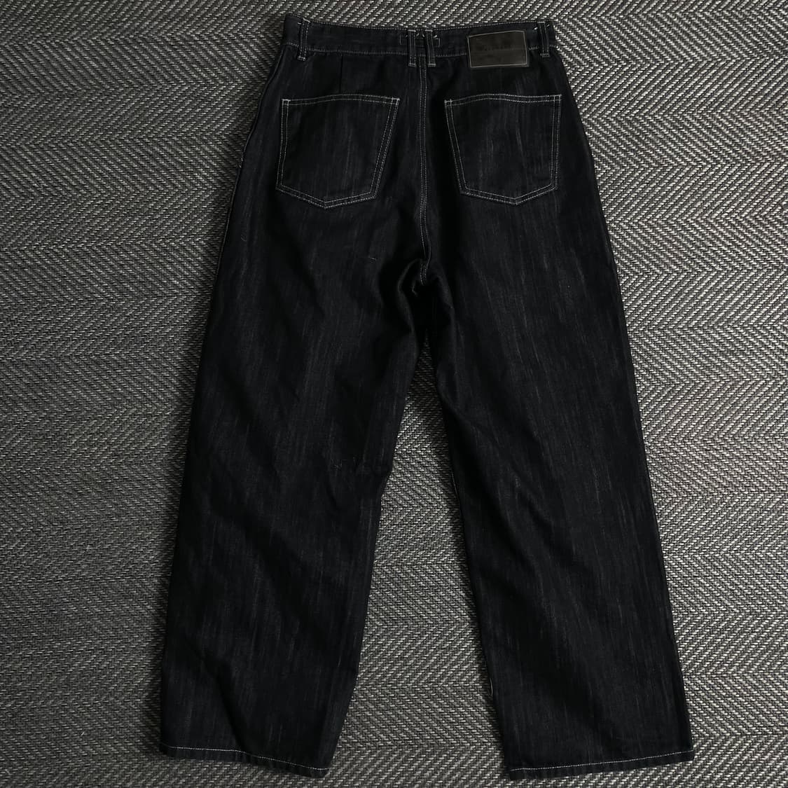 Xerobnr 블랙 투 턱 와이드 데님 팬츠 y 3673 상품이미지5