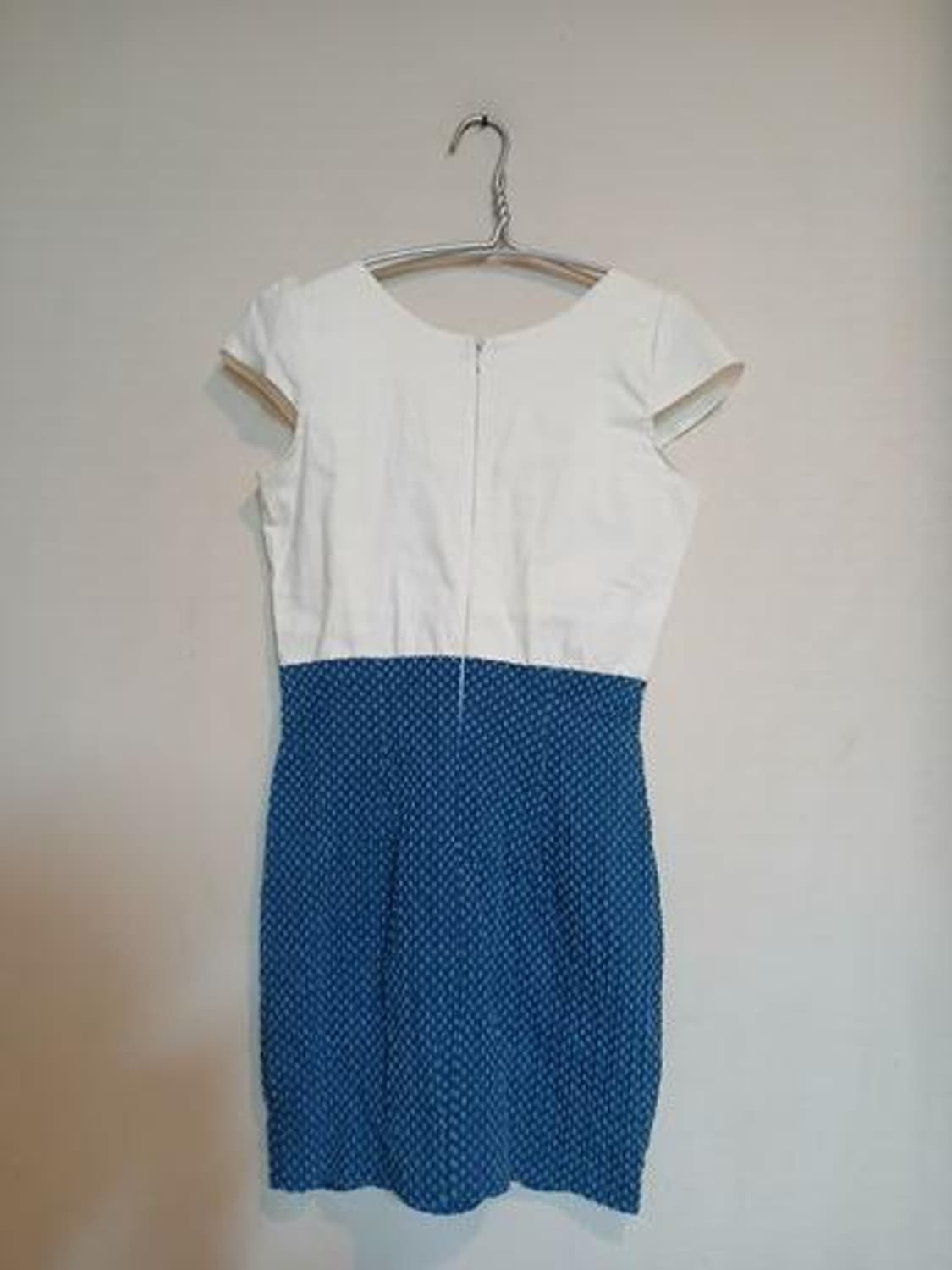 나롱쥐 화이트 블루 믹스 원피스 코튼 드레스 섹시 홀복 하객 데이트룩 상품이미지4