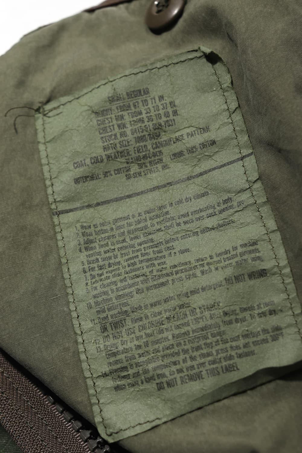 USA ARMY 89s 카모플라쥬 M65 점퍼 size S/R 상품이미지8