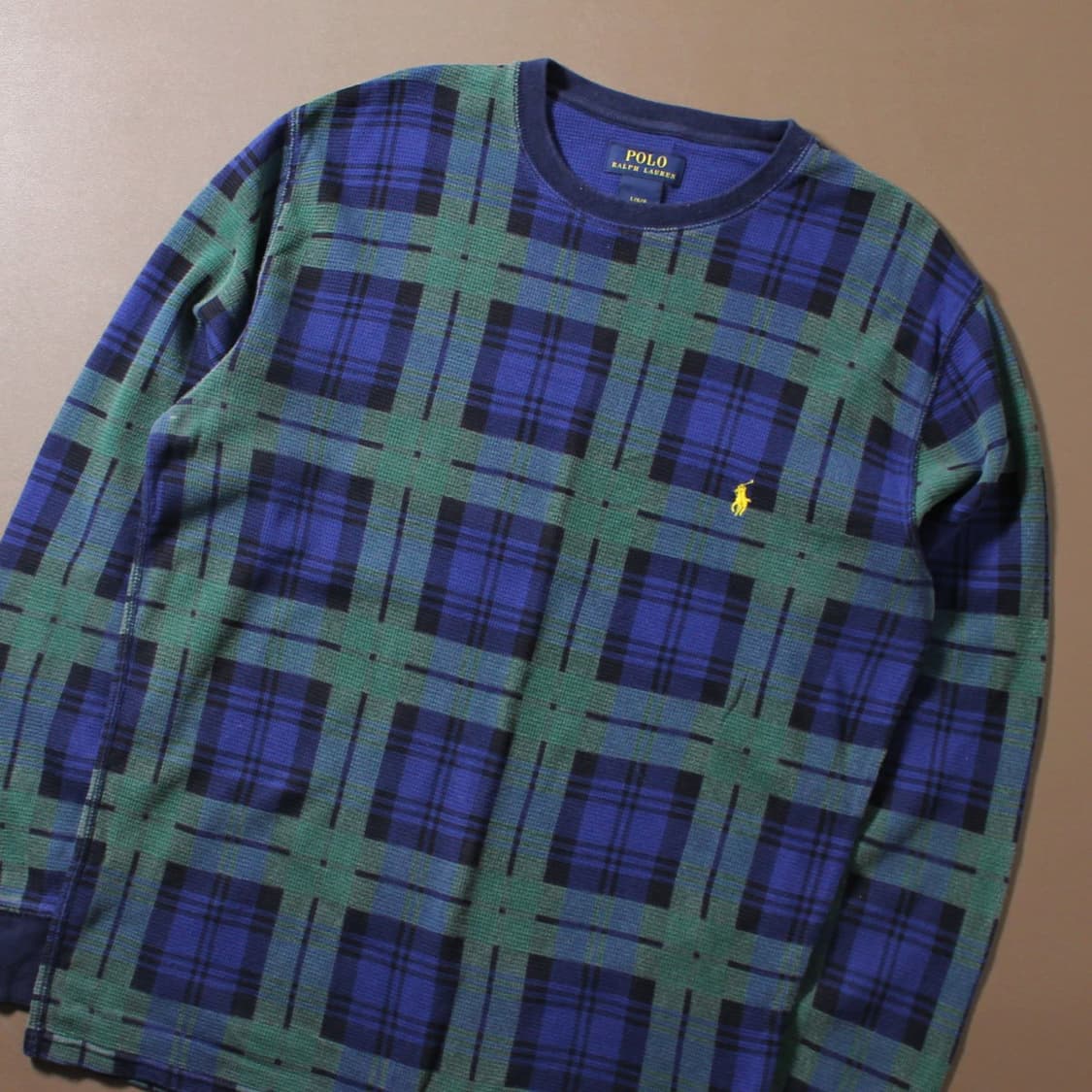 Polo 폴로 랄프로렌 블랙워치 체크 와플 롱슬리브 상품이미지2