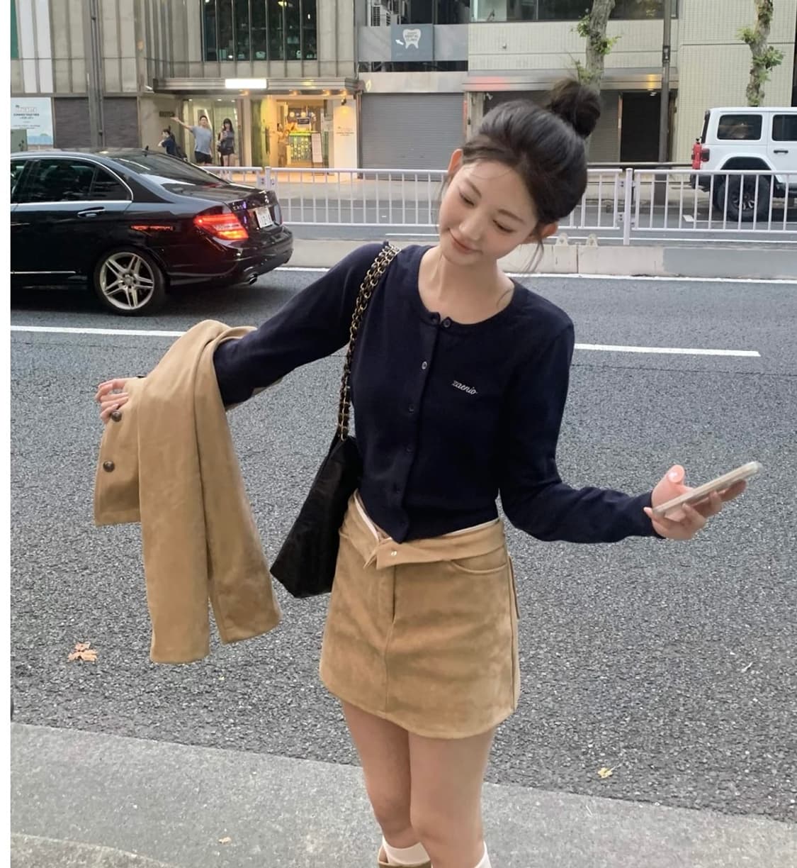 제니오 셀린 베이직 가디건 네이비 S zaenio 상품이미지1