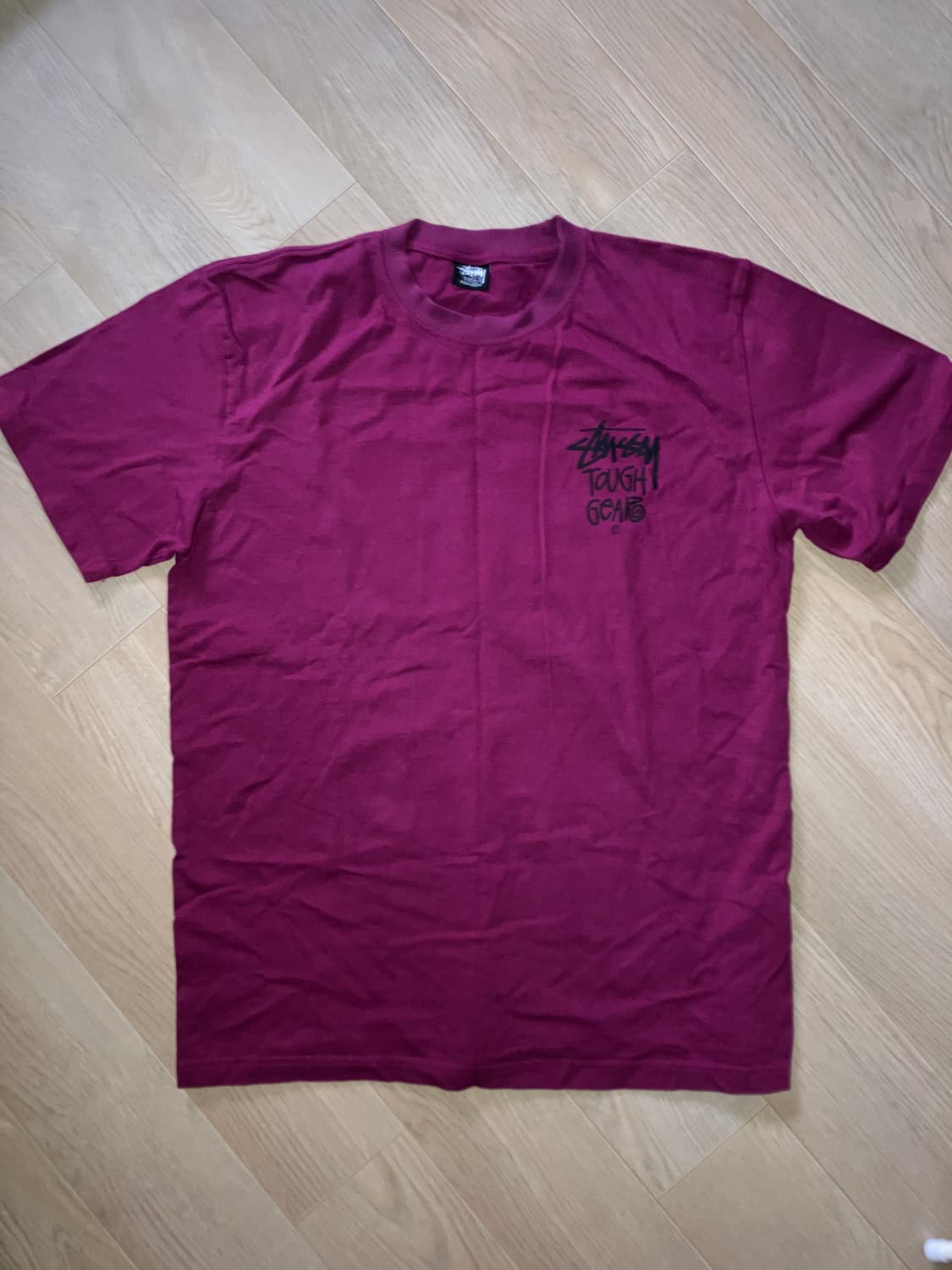 스투시 반팔 버건디 (사이즈: l) 상품이미지1