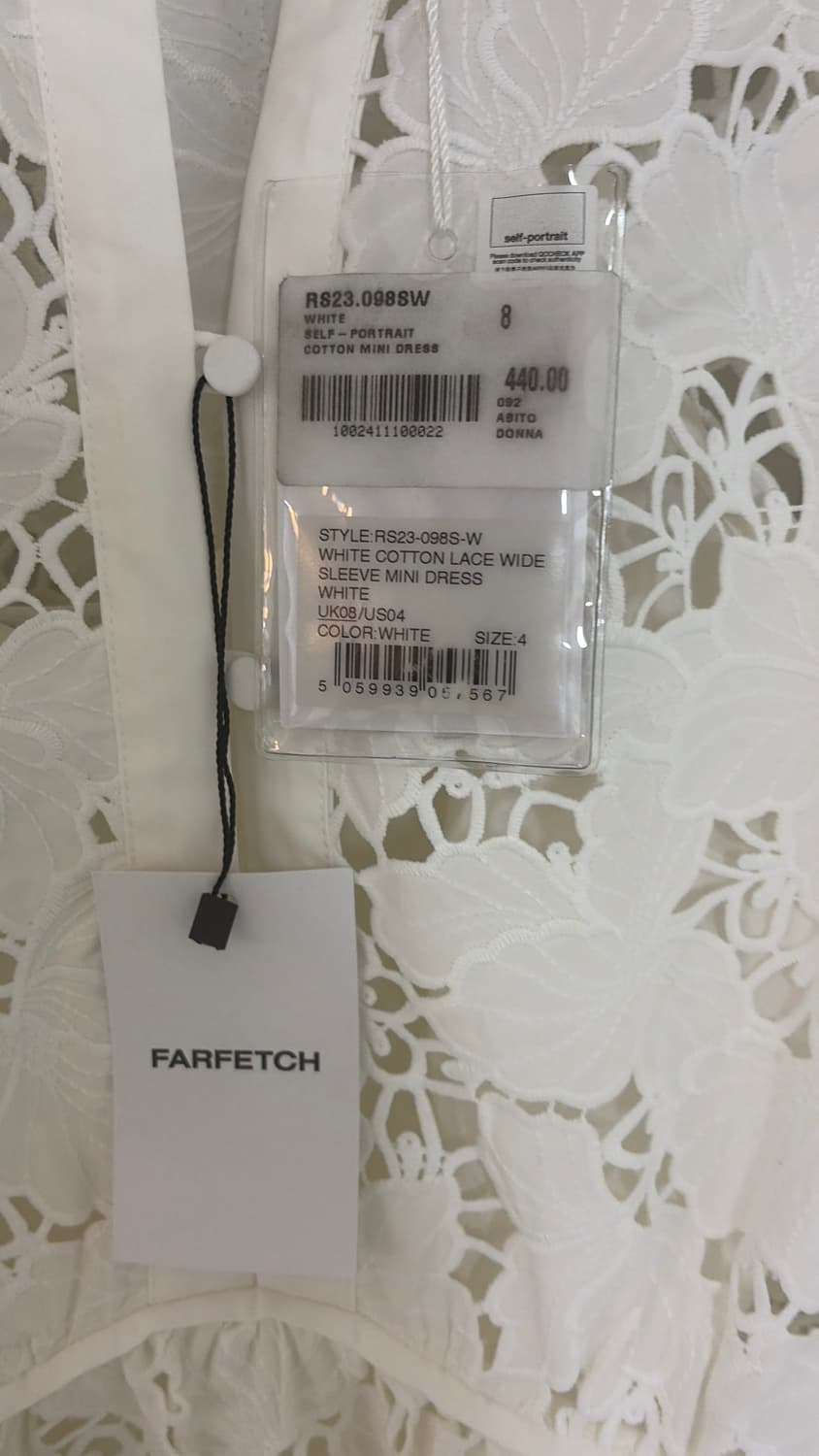 셀프포트레이트 레이스 코튼 원피스 44-66 사이즈 정품 새상품  상품이미지3