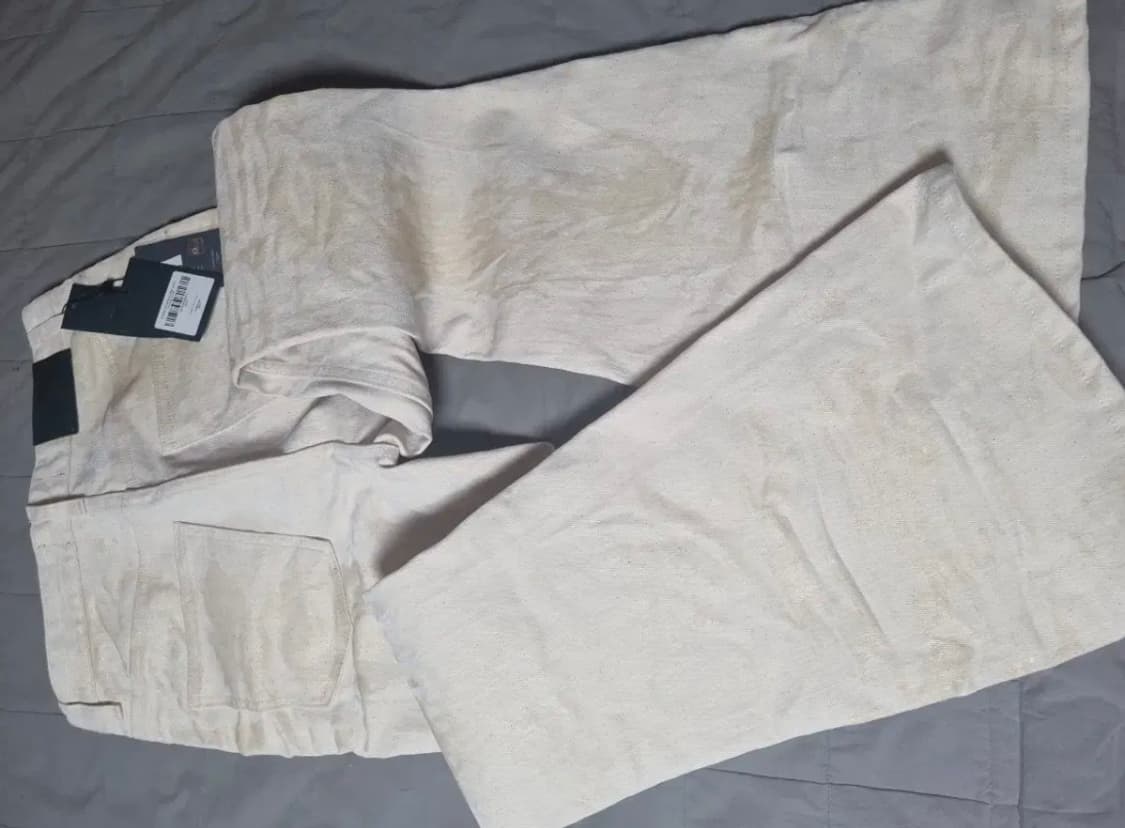 언더마이카 글레이셜 벨베틴 플레어드 진 아이보리 사이즈0 상품이미지2