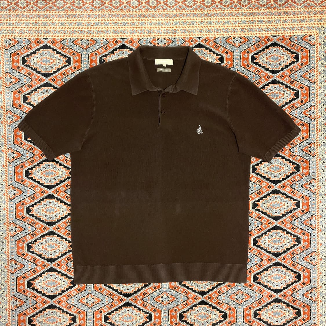 빈폴 이탈리안 브라운 면 니트 반팔카라티 남성L 상품이미지1