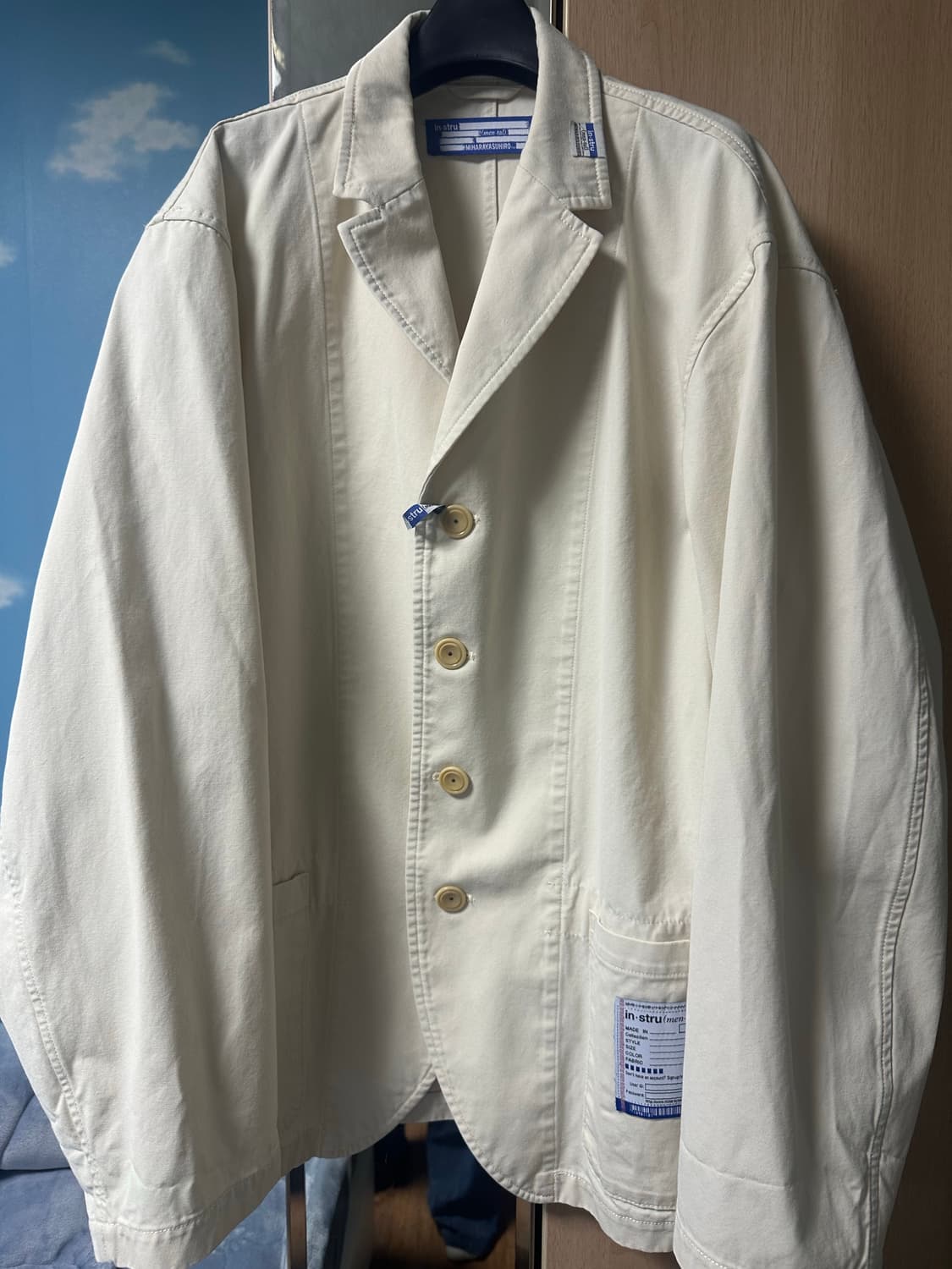 [새상품급] 미하라야스히로 블레이져 자켓 아이보리 L 상품이미지1