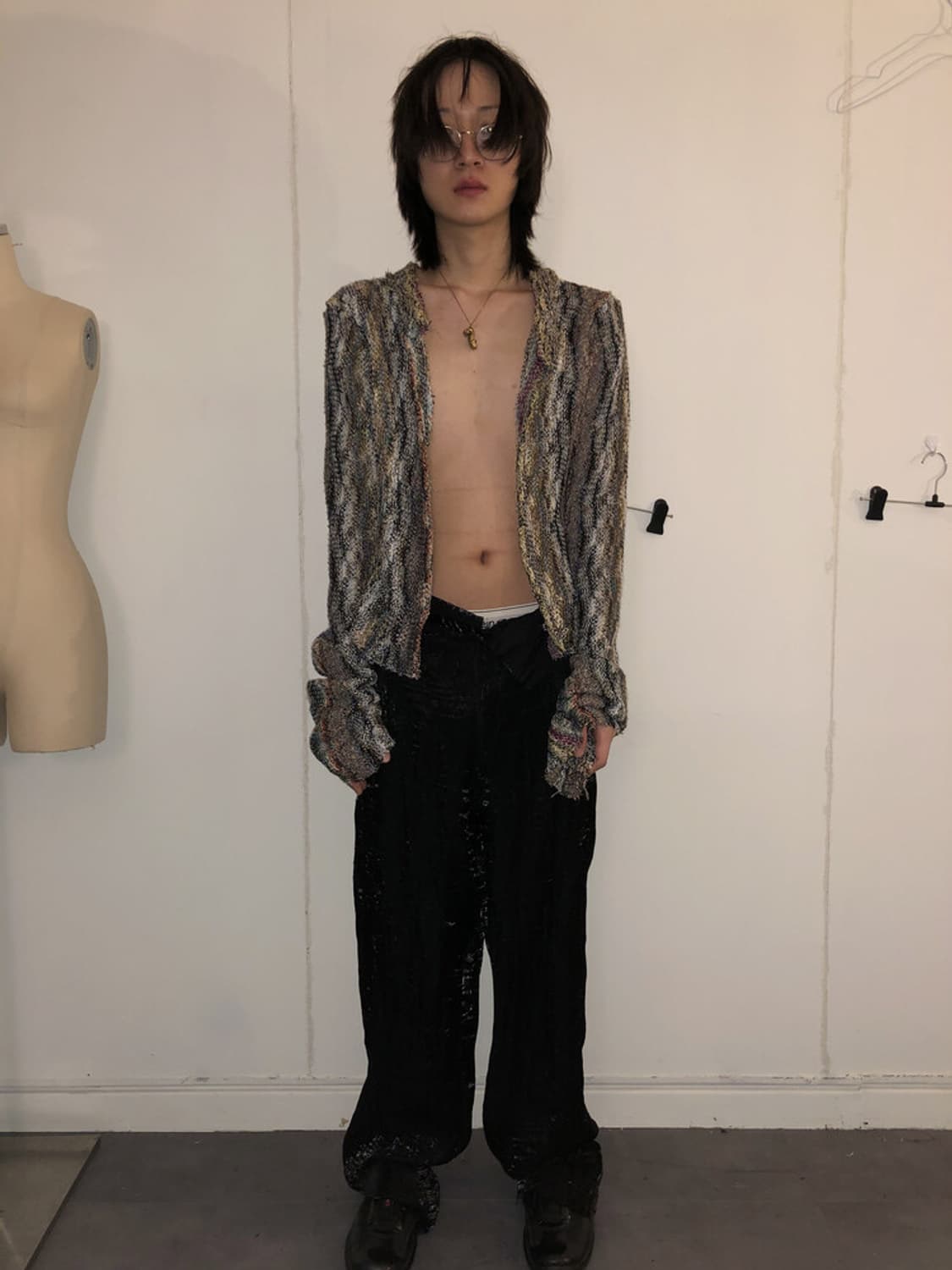 pax00100 코튼 패브릭 가디건 상품이미지4