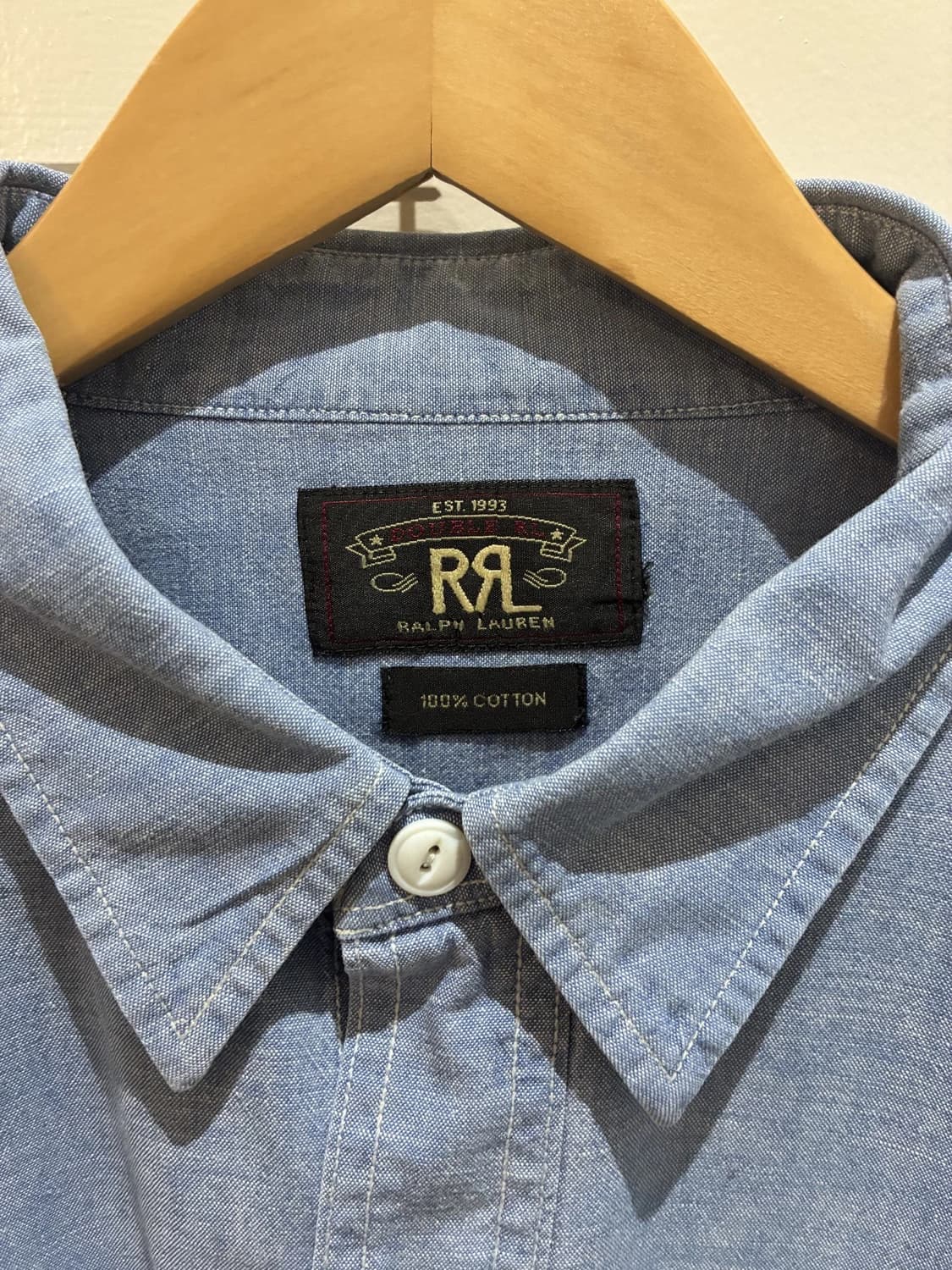 RRL 더블알엘 샴브레이 워크셔츠 블루 상품이미지2