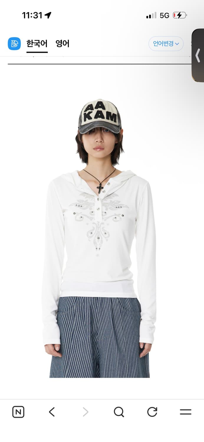 아캄 Studded Leaf Hooded Long Sleeve 상품이미지1