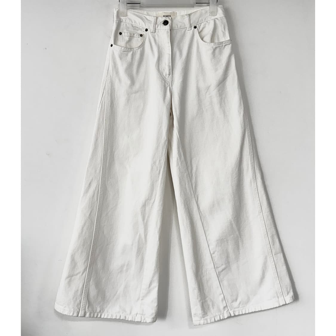 PORTS 1961 화이트 와이드 데님 진 (26) 상품이미지1