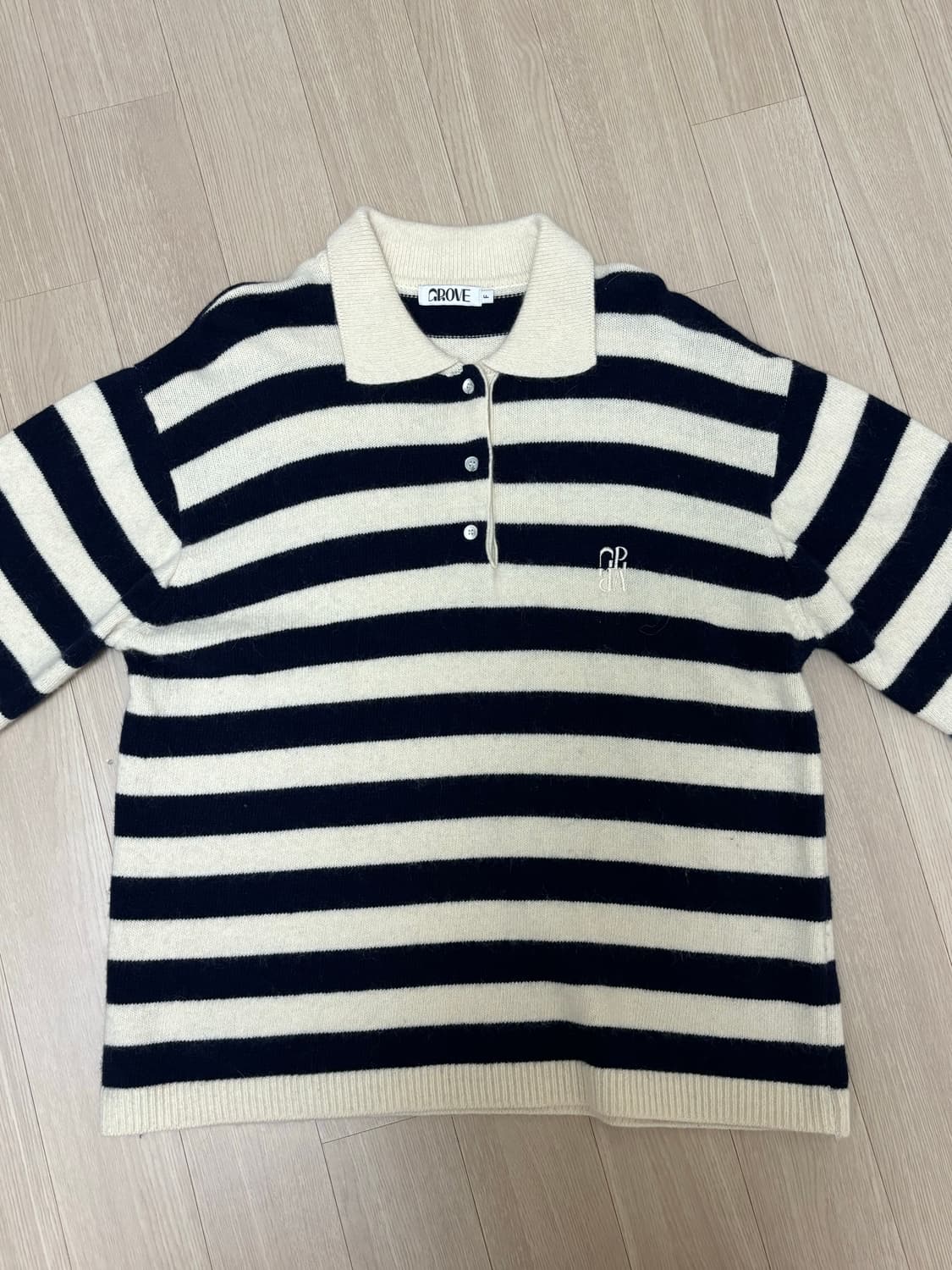 그로브 21HOLIDAY 스트라이프 카라니트 상품이미지4