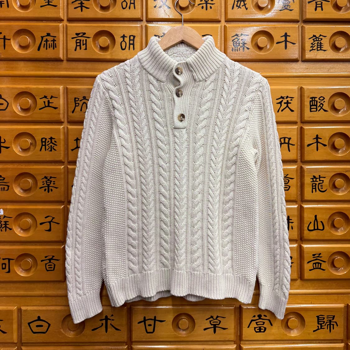 갭 GAP 우먼스 케이블 헨리넥 니트 (S)   상품이미지1