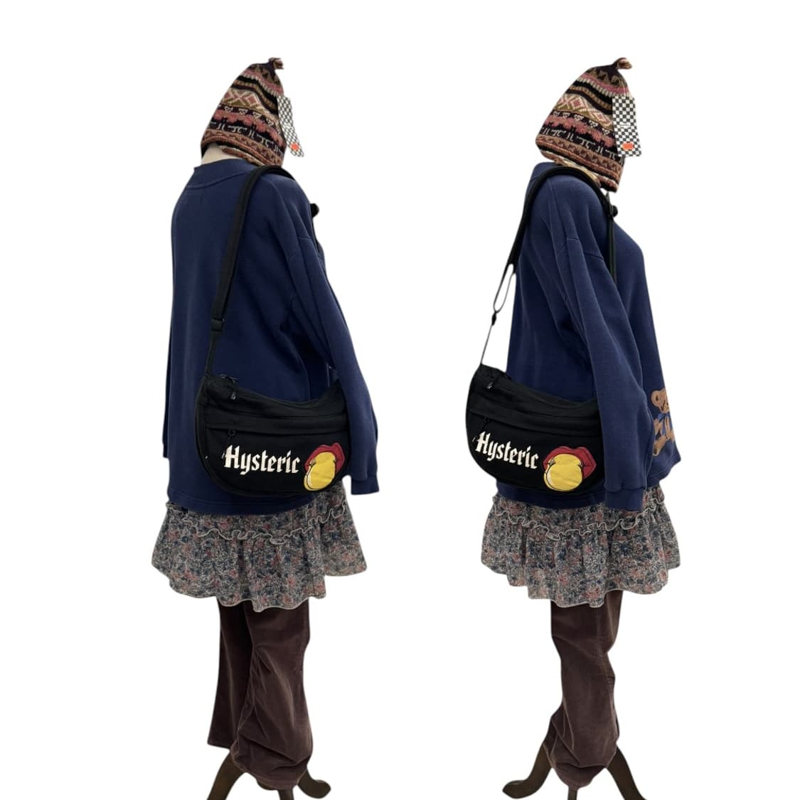 히스테릭글래머 스웻 숄더백 블랙 상품이미지9