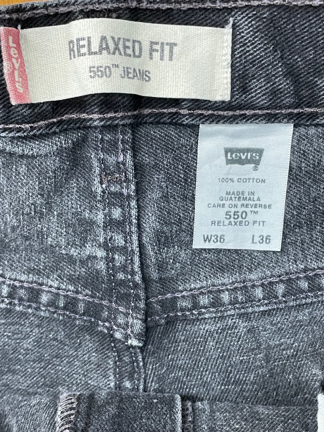 Levi's 550 흑청 데님 팬츠 상품이미지8