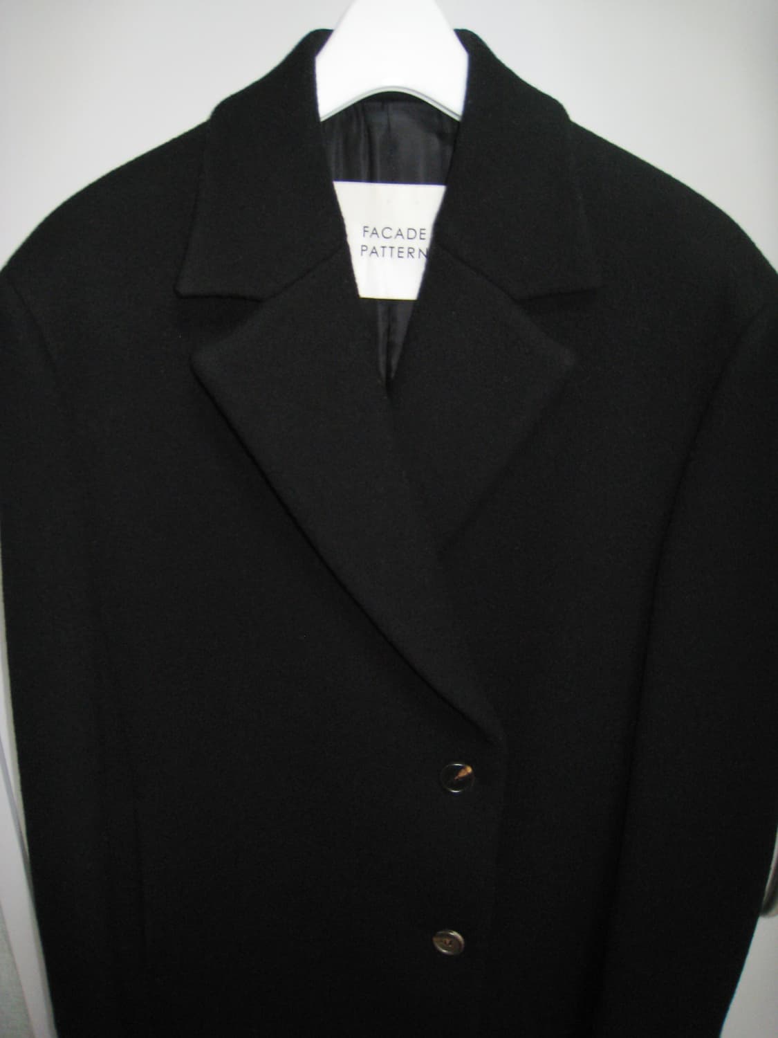 파사드패턴 캐시미어 미니멀 코트 블랙 s 상품이미지7