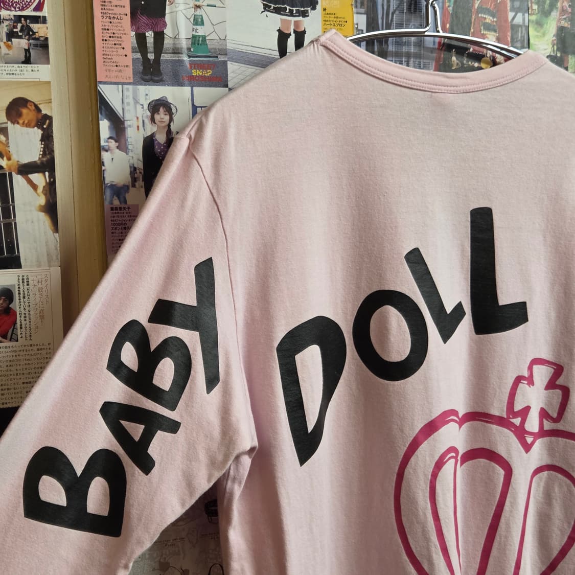 JPN 베이비돌 프린팅 핑크 롱슬리브 상품이미지5