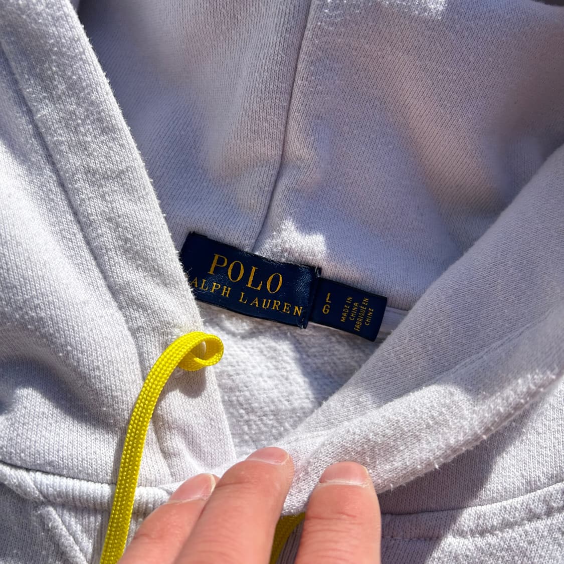 폴로(POLO RalphLauren) 화이트 스펠로고 후드티 상품이미지4