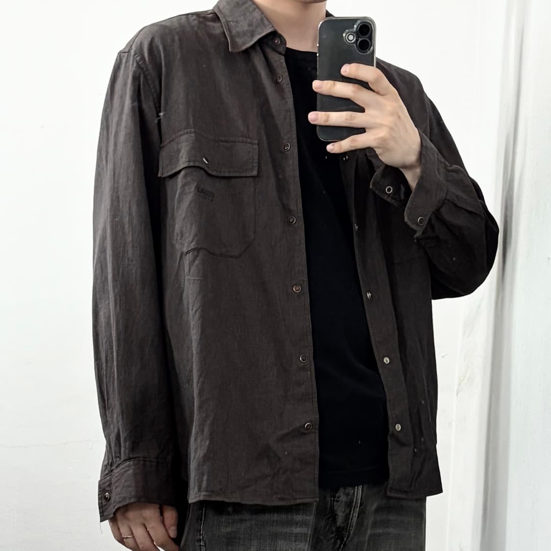 베르사체 90s 자수 셔츠 상품이미지2