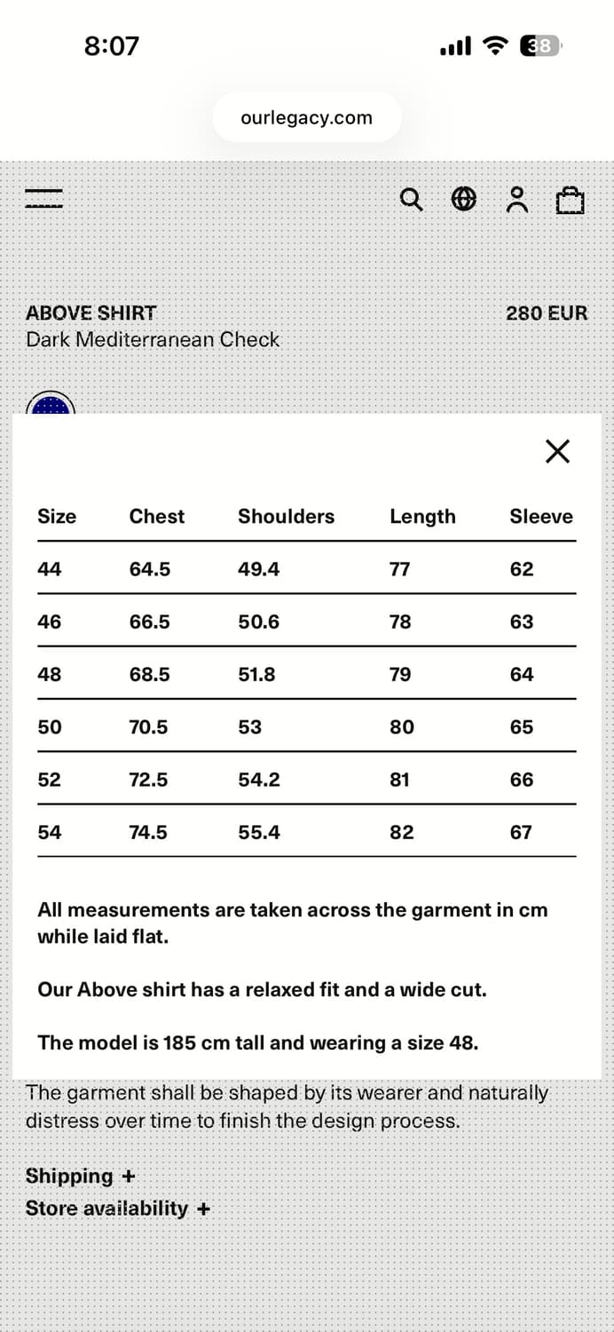 아워레가시 above 셔츠 46 상품이미지10