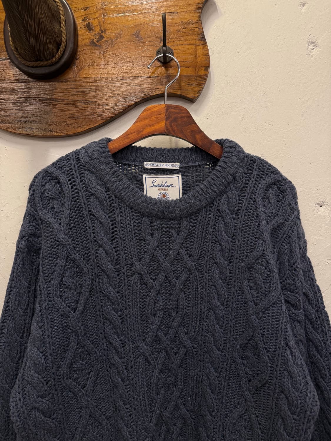 L) Spain Navy Fisherman 피셔맨 Knit Sweater 상품이미지1