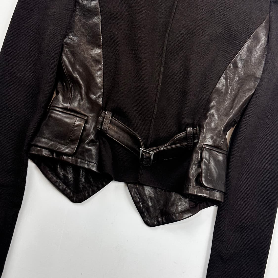 오즈세컨 양가죽 니트 자켓 상품이미지7