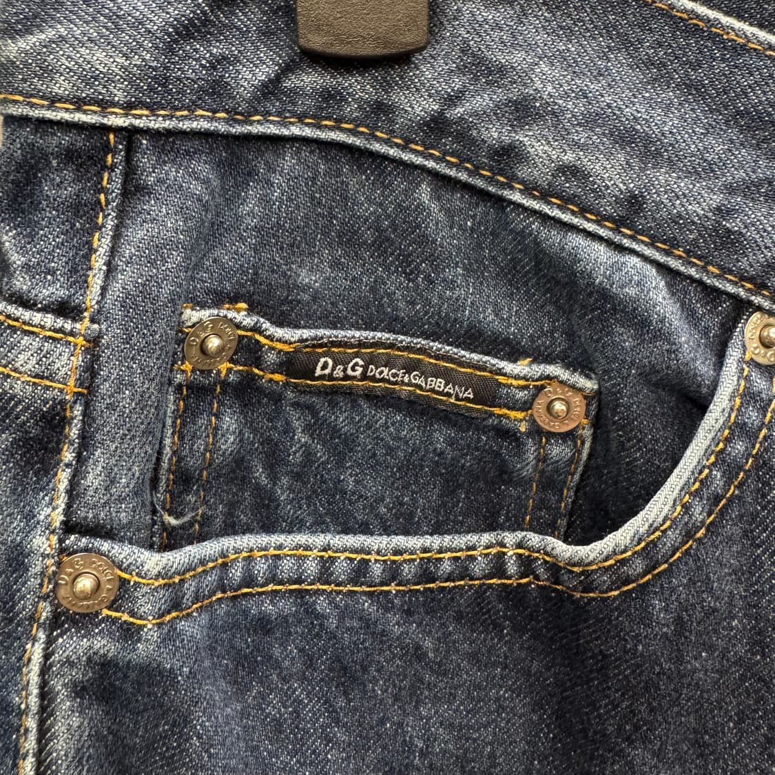 00s 돌체앤가바나 데님 팬츠 전면 포켓 로고 포인트 중청 상품이미지5