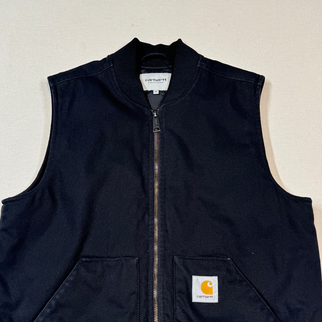 M) 칼하트 블랙 덕캔버스 워크 베스트 조끼 2way 지퍼 상품이미지3