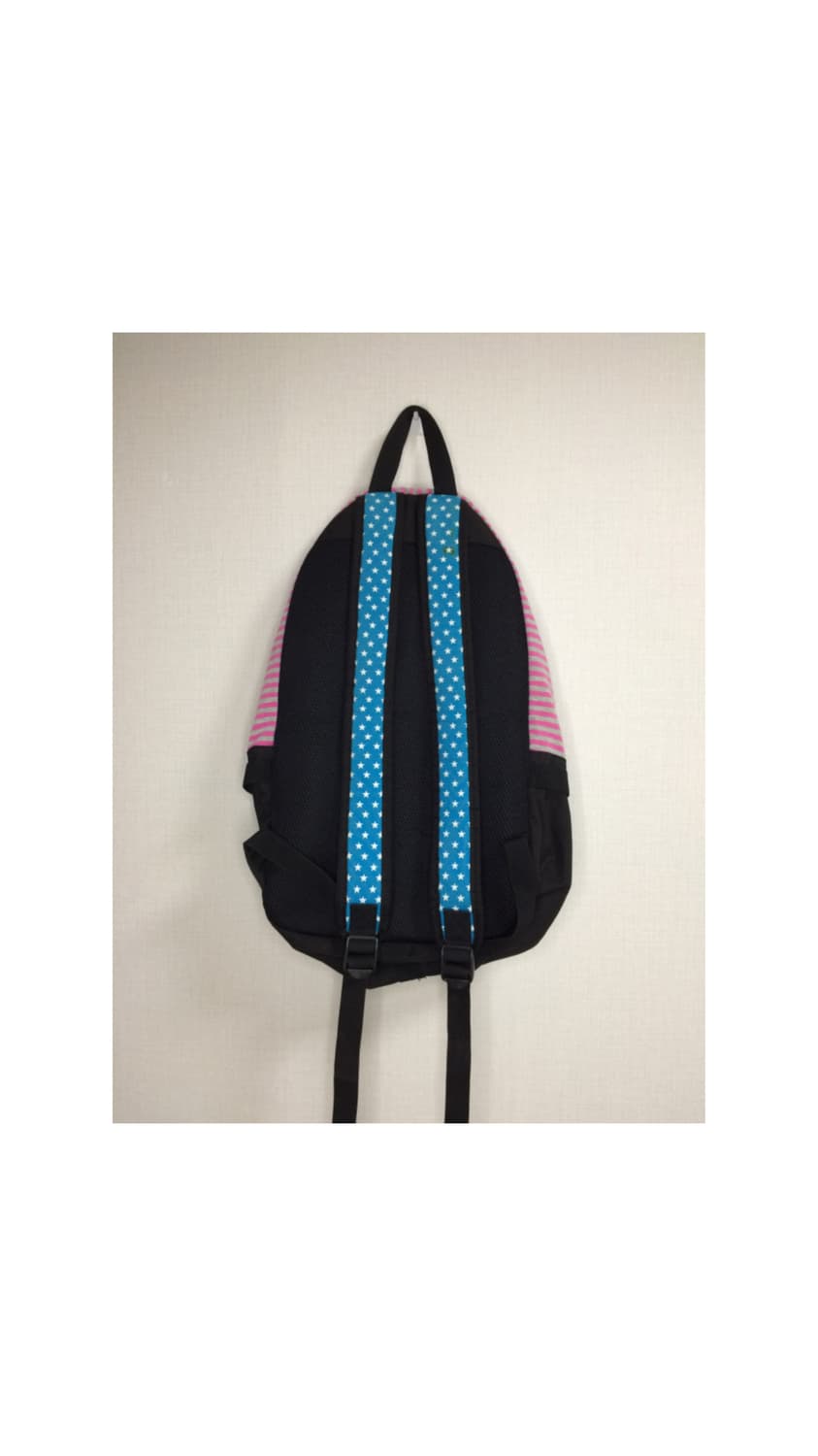 빈티지 블루 퍼플 별 무늬 백팩 상품이미지7