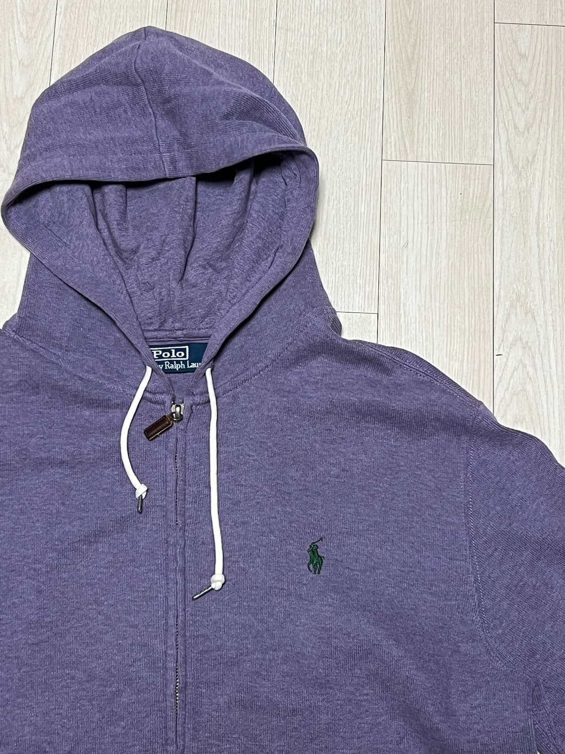 90s폴로랄프로렌포니로고코튼니트후드짚업 XL 상품이미지2