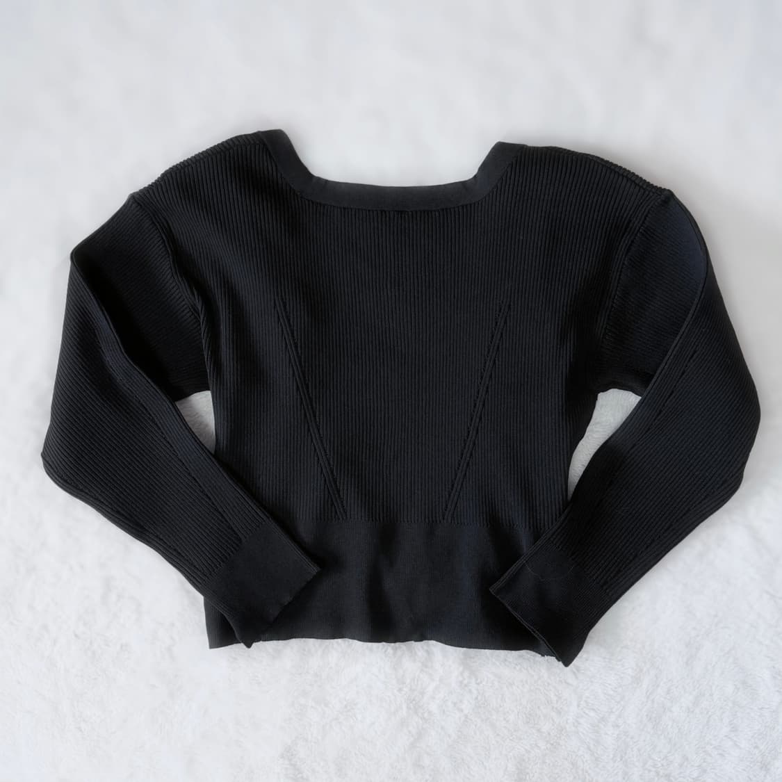 mystic 트위스트 골지 오프숄더 탄탄 플리츠 가디건 상품이미지6