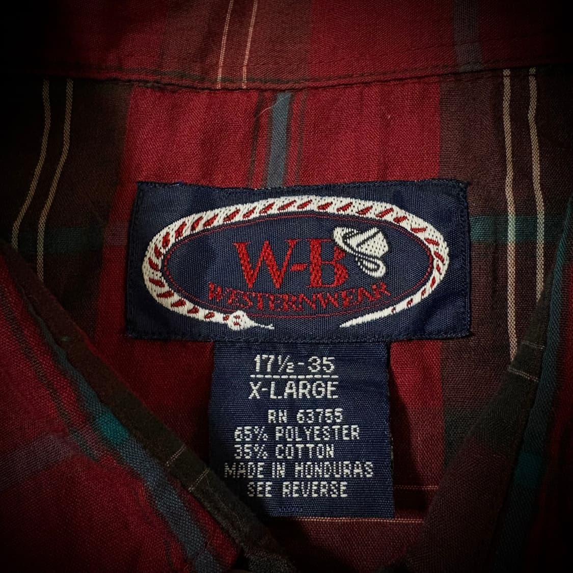  90s W-B Western Wear Check Shirt 상품이미지4