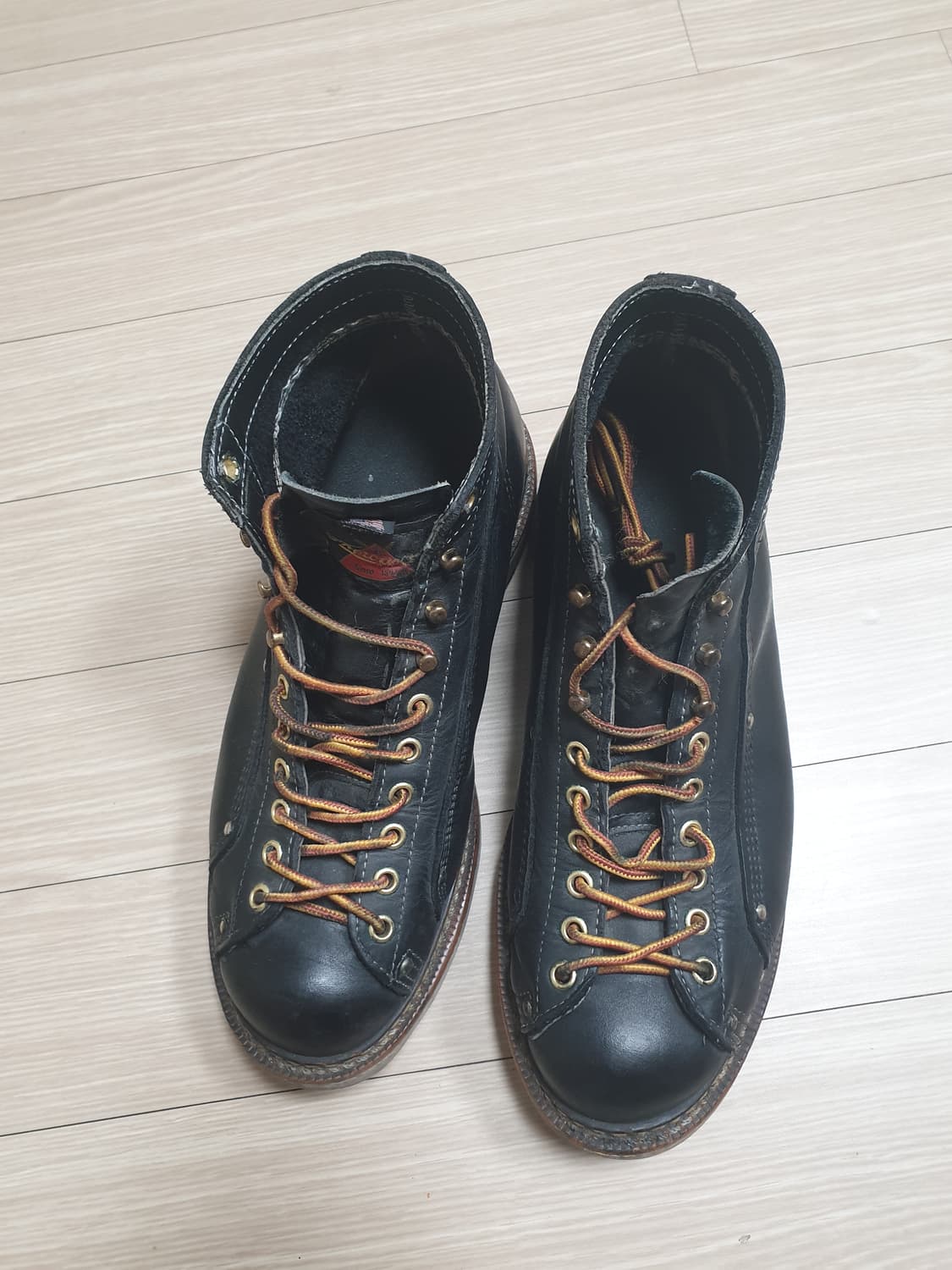 쏘로굿usa 검정색 가죽 워크 몽키부츠(265-270) 상품이미지2