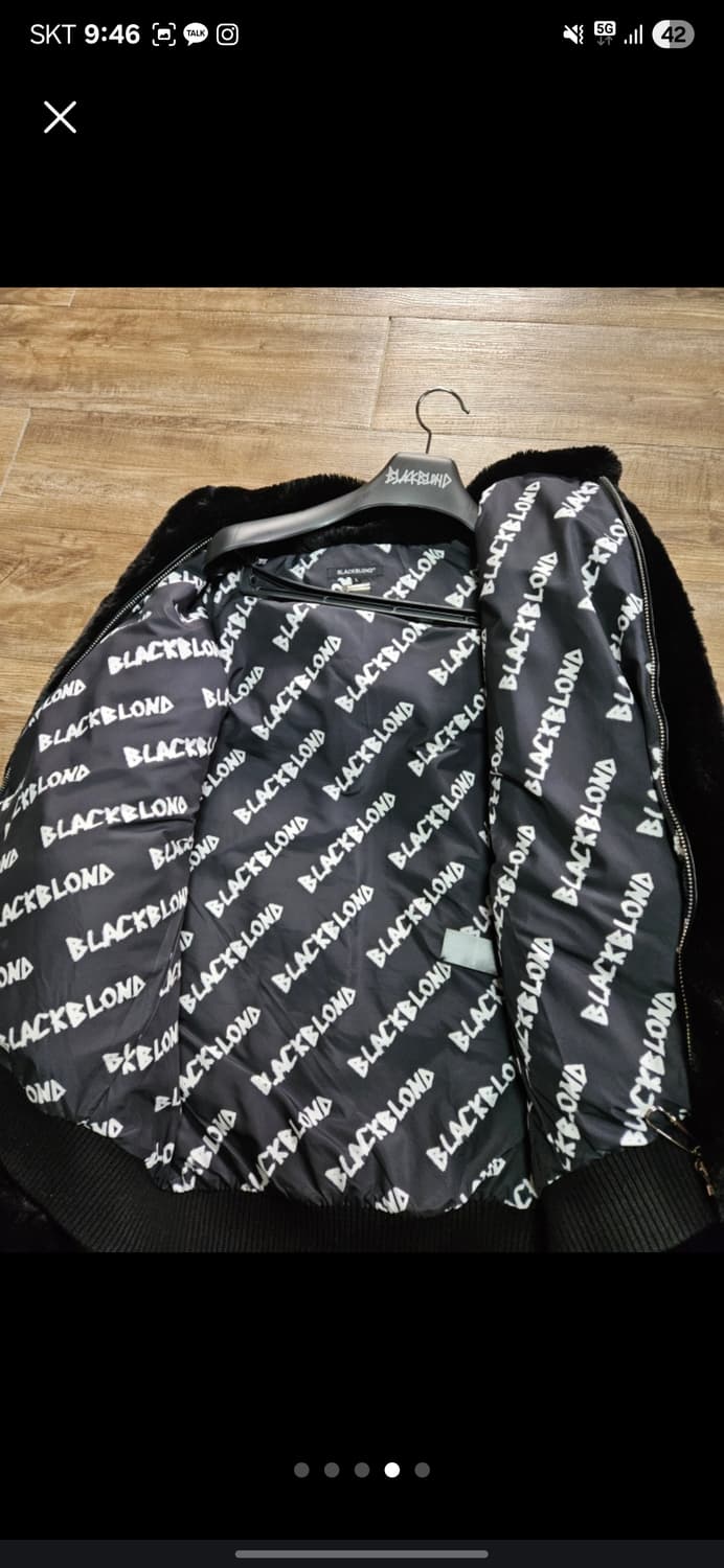 블랙블론드 비비디 그래피티 로고 퍼 후드자켓 상품이미지4