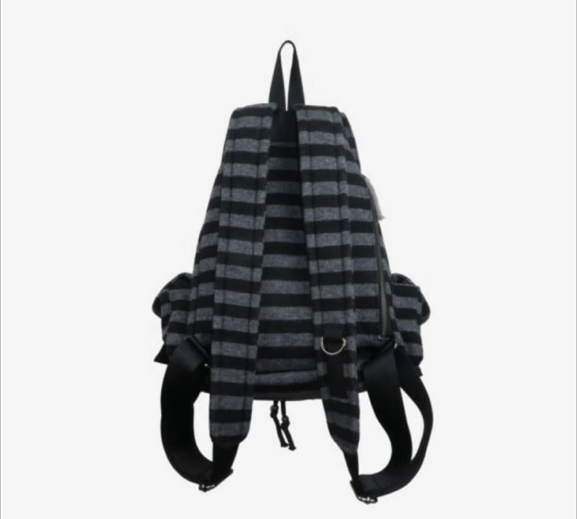 [새상품] 텐스댄스 파히섬 울 스트라이프 백팩 블랙 상품이미지1